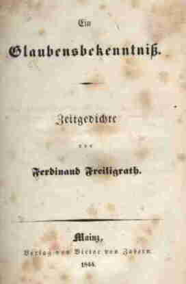 Titelblatt: Ein Glaubensbekenntnis